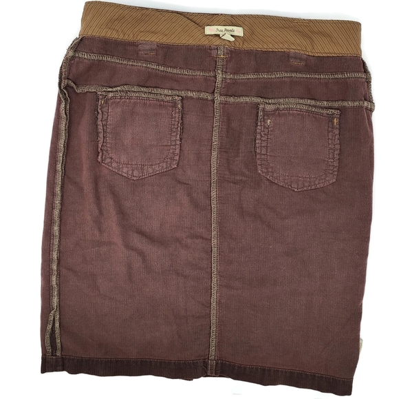 Free People Button up Front Corduroy Skirt Size 4 - Picture 2 of 5